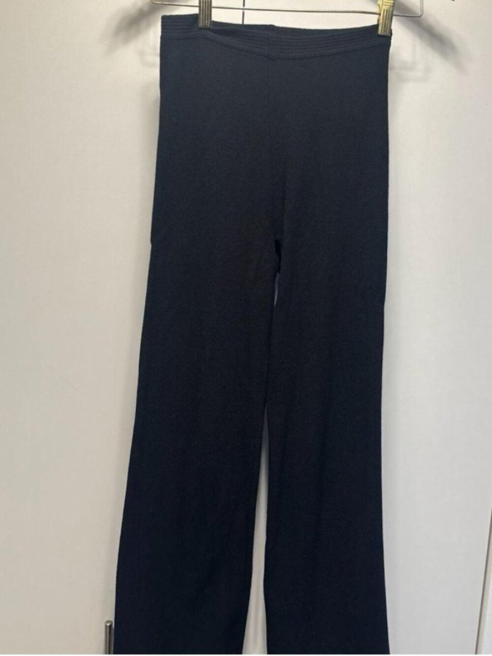 SNDYS Black Ribbed Knit Wide Leg Pants Size XS